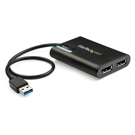 STARTECH.COM USB to Dual DisplayPort Adapter - 4K 60Hz - USB 3.0 (5Gbps) USB32DP24K60